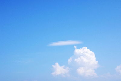 Low angle view of vapor trail in sky