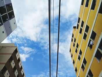 Low angle view of buildings against sky