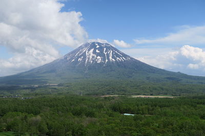 View of  landscape against cloudy sky