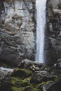 Scenic view of waterfall