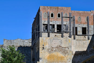 Old building against clear sky