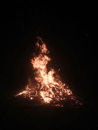 Firework display at night