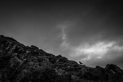 Low angle view of mountain against sky