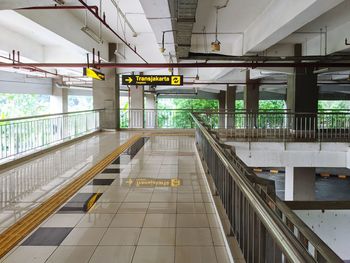 View of railroad station platform