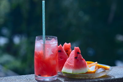 Close-up of drink on table