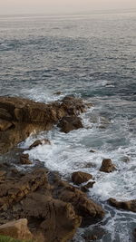 Rocks in sea