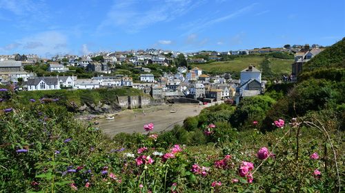 Scenic view of townscape against sky