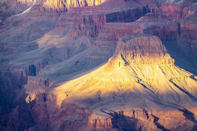 Aerial view of rock formations