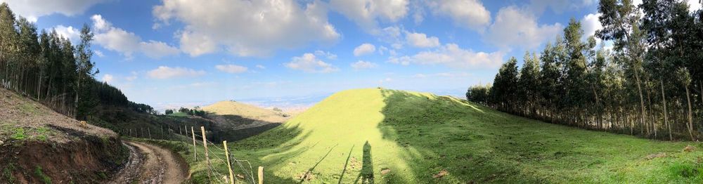 Panoramic view of landscape against sky