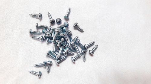 High angle view of chain on table