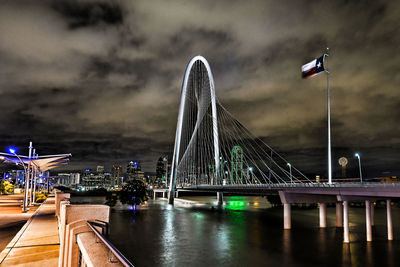 View of ferris wheel at night