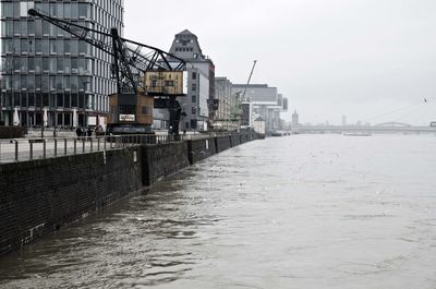 View of canal along buildings