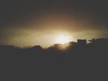 Sun shining through clouds