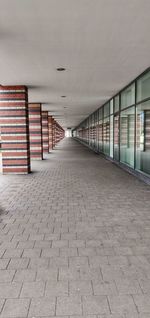 Empty corridor in building