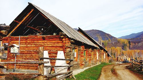 View of built structures against sky