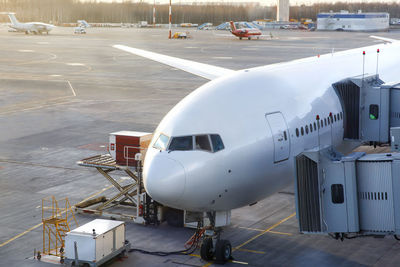 View of airplane on airport