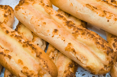 High angle view of bread