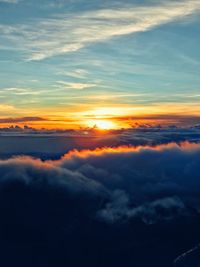 Scenic view of cloudscape against romantic sky