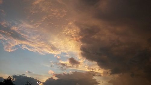 Low angle view of cloudy sky