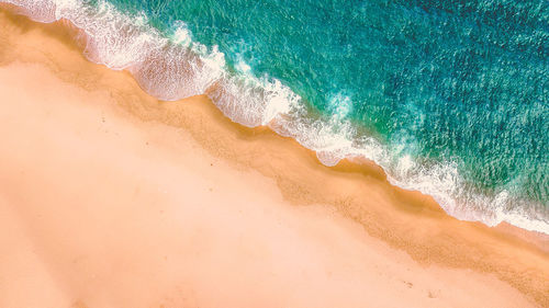 High angle view of beach