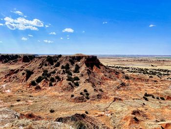 Scenic view of desert against sky