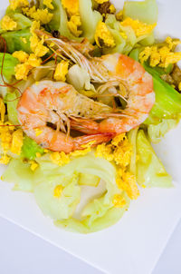 Close-up of fresh salad in plate