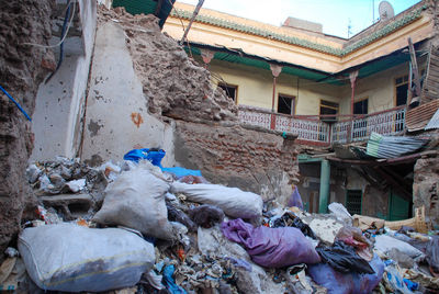 Garbage outside building