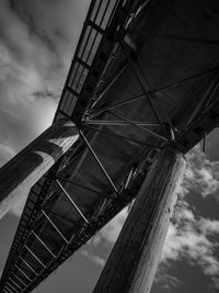 Low angle view of bridge against sky