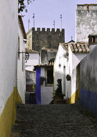 Óbidos castle from a street view