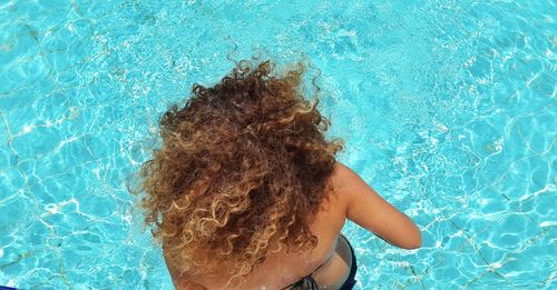 Woman in swimming pool