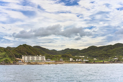 Coast of the kanaya marina along the uraga channel in the boso peninsula.