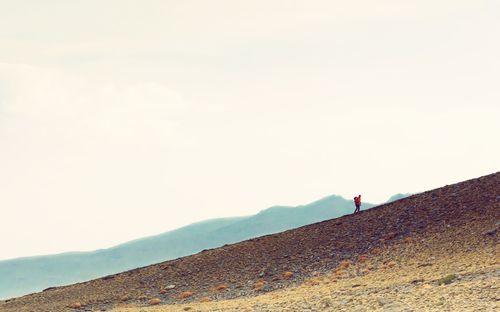 Scenic view of landscape against clear sky