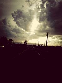 View of cloudy sky at sunset