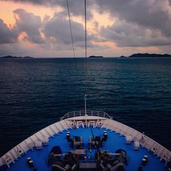 Scenic view of sea against sky at sunset