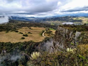 Scenic view of landscape against sky