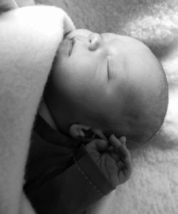 Close-up of baby sleeping