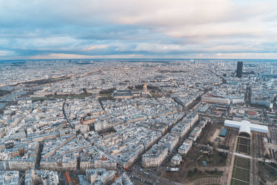 High angle view of cityscape in paris, france