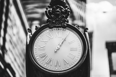 Low angle view of clock