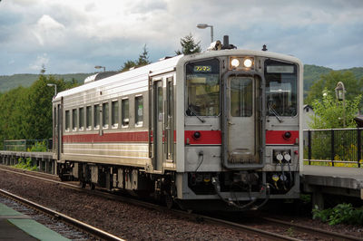Kiha 54 special rapid train kitami at the rubeshibe station