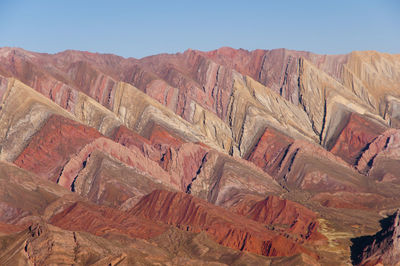 Scenic view of mountains against clear sky