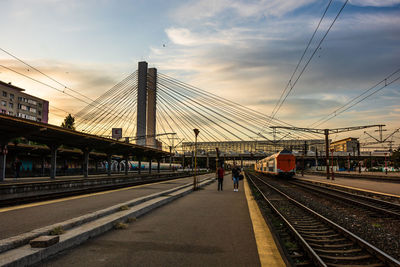 Railroad station platform