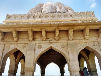 Low angle view of historical building against sky