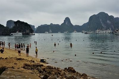 Group of people on beach