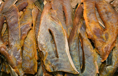 Close-up of fish for sale in market