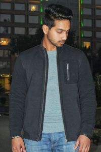 Young man looking away