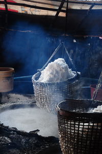 Ice cream in basket