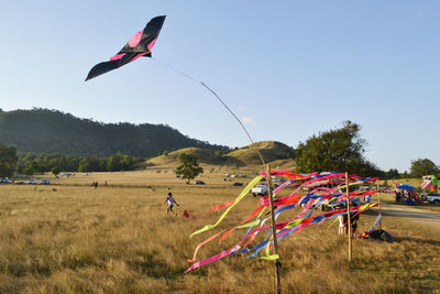 Kite flying against sky