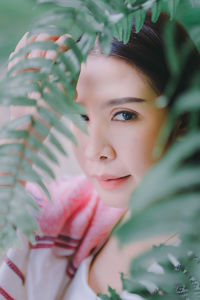 Close-up portrait of young woman