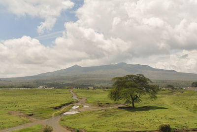 Scenic view of landscape against sky