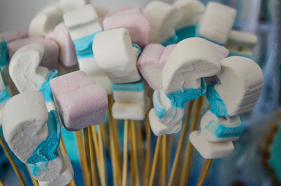 Close-up of marshmallows